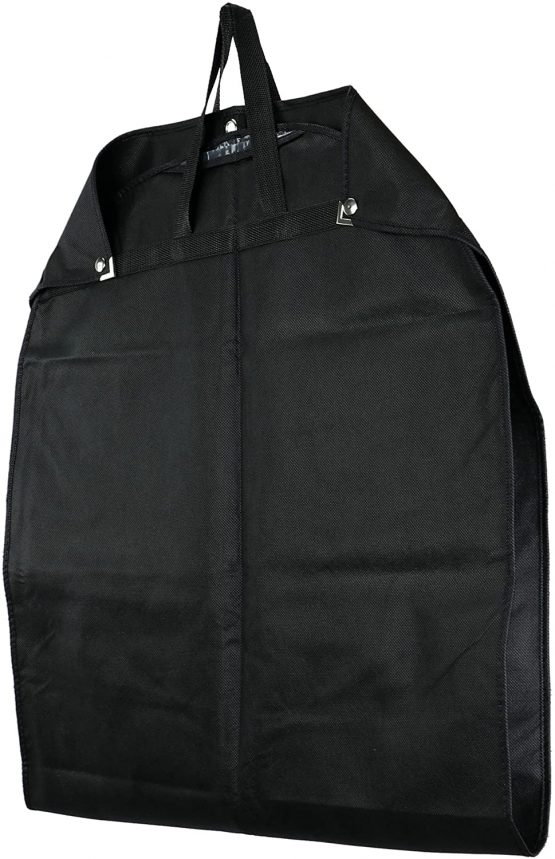 HANGERWORLD 54 Inch Black Breathable Suit Cover Travel Carrier Bag with Handles - Image 3