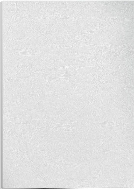 Fellowes A4 100 Percent Recyclable Leatherboard Binding Covers, Heavyweight, 250 gsm Presentation Covers, FSC, White, Pack of 25, 5373602 - Image 3