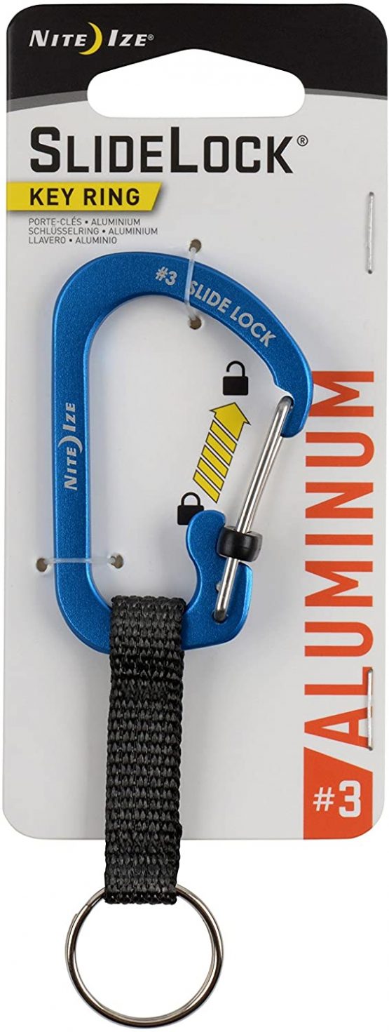 Nite Ize SlideLock Key Ring - Aluminum SlideLock Key Ring - Aluminum - Blue, N/A