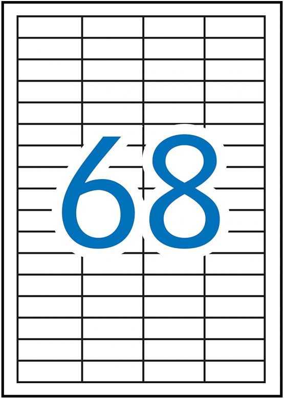 APLI 002019 - Box of 100 white labels for printer 48.5X16.9 - Image 2