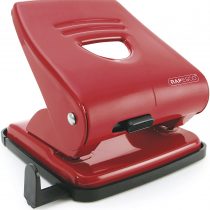 Rapesco PF827AR1 827 2-Hole Metal Punch - 30 Sheet Capacity - Red