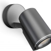 Steinel Spot ONE Spotlight, 512 lm GU10 bulb included, LED Floodlight, warm white wall light, Aluminium, 6.7 W, Anthracite