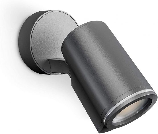 Steinel Spot ONE Spotlight, 512 lm GU10 bulb included, LED Floodlight, warm white wall light, Aluminium, 6.7 W, Anthracite