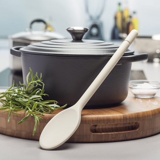 Zeal Silicone Non-Stick Cooking Spoon (30cm) -Cream, 30 cm - Image 3