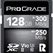 SD UHS-II 128GB Card V90 –Up to 250MB/s Write Speed and 300 MB/s Read Speed | For Professional Vloggers, Filmmakers, Photographers & Content Curators – By Prograde Digital
