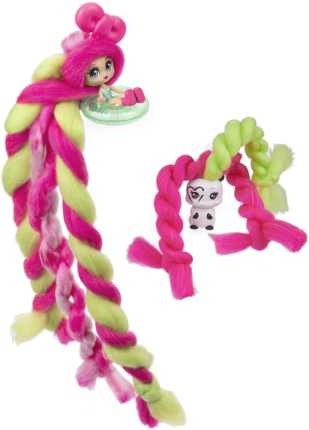 Candylocks 2-Pack, Kiwi Kimmi 7.5-cm Scented Collectible Doll and Pet with Accessories, Grey - Image 4