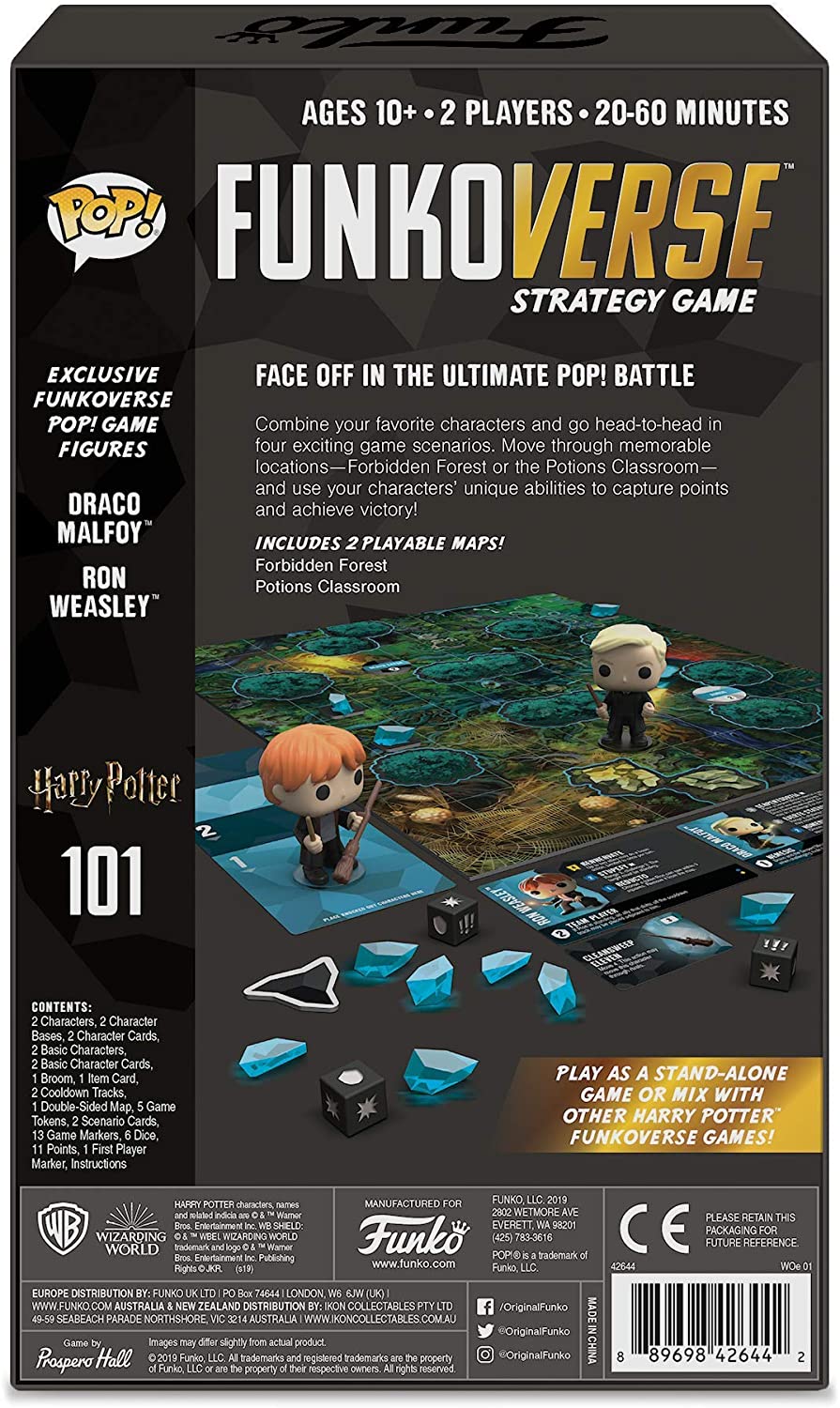 FUNKO GAMES Harry Potter 101 Funkoverse Extension, 2 Pack, English Version, Board Game, Draco Malfoy And Ron Weasley - Image 4