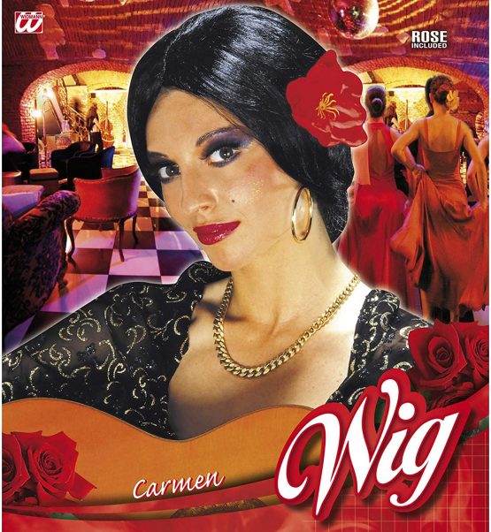 Carmen Miranda Samba w/ Flower Wig for Fancy Dress Costumes & Outfits Accessory - Image 2