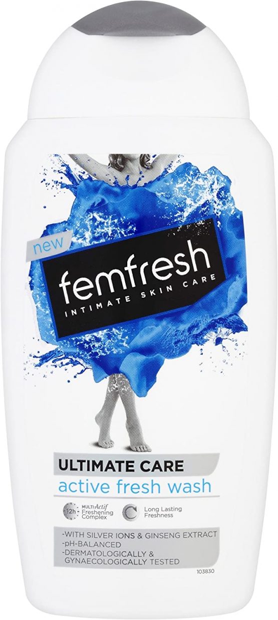 Femfresh - Ultimate Care Active Fresh Wash - with ginseng extract & antioxidants - pH-balanced - 250ml - Pack of 3