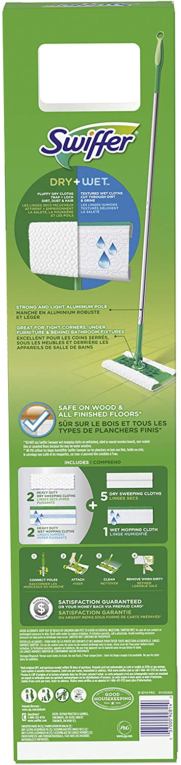 Swiffer Set 1 Floor Mop Plus 2 Floor Dusters, White, 1 Stück (1er Pack) - Image 3