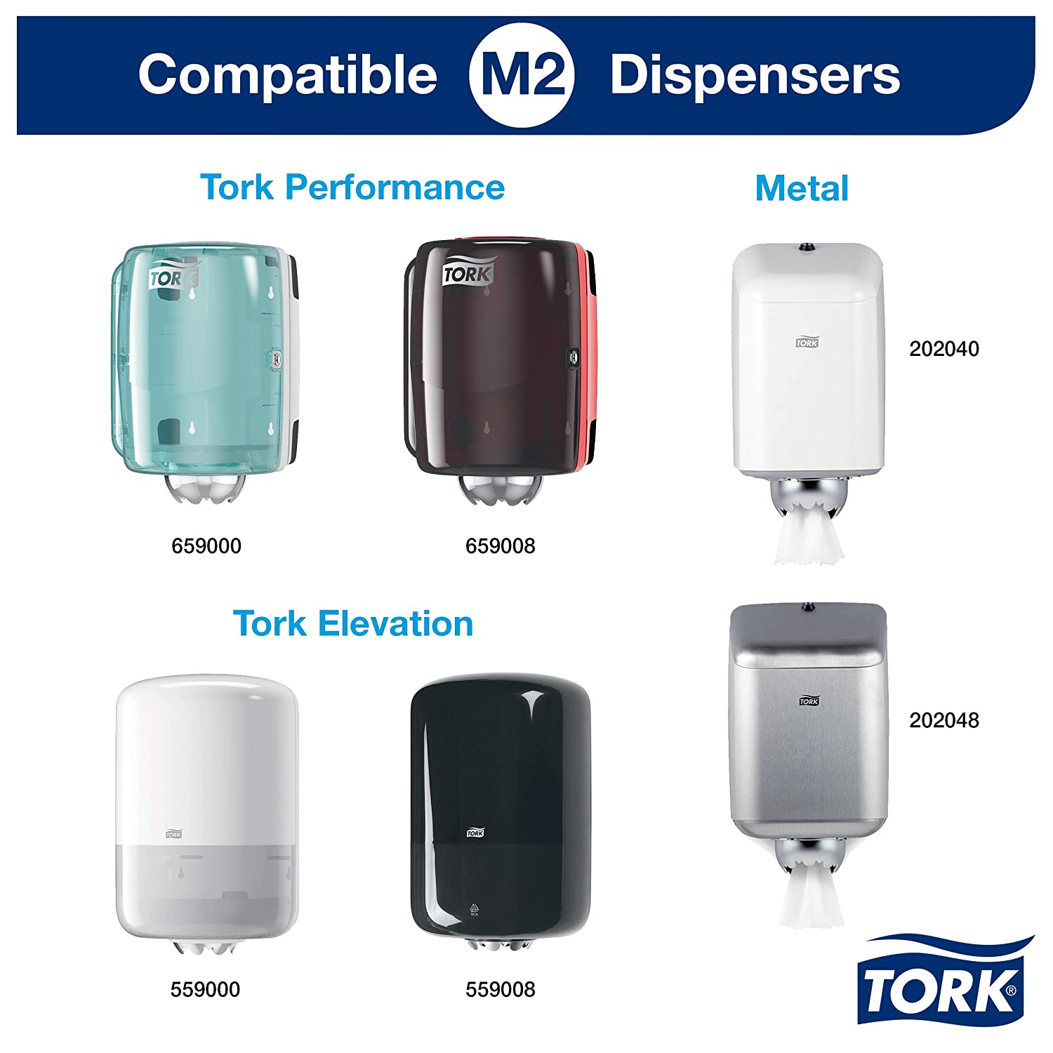 Tork Basic Centrefeed Wiping Paper Blue M2, Cost-Efficient Paper Towels, 6 x 150m, 128107, 1 roll (Pack of 6) - Image 3