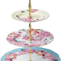 Royal Albert Miranda Kerr Friendship 40001833 3 Tier Cake Stand Joy, Grattitude & Devotion (16cm,20cm,27cm), Multi, Fine Bone China