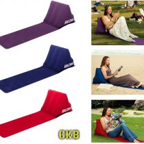 CKB LTD® The Chill Out Portable Travel Inflatable Lounger with Wedge Shape Back Cushion Outdoor - Perfect for Reading in the Garden Camping and Festivals