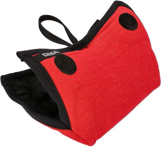 DINGO GEAR Universal Bite Pad for Dog Training Mini Sleeve Soft 1 Handle 1 Holder in Tube Nylcot, Red S00707