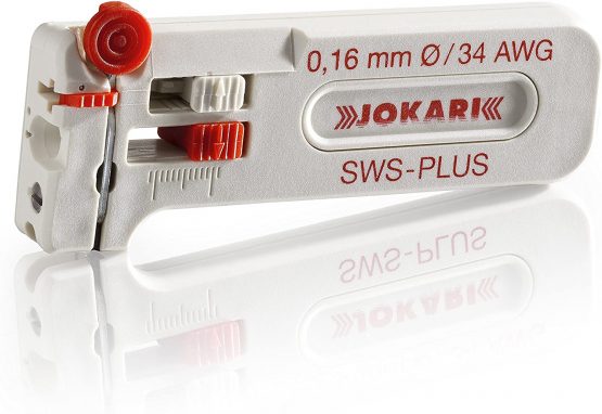 Jokari 40035 Mini-Precision Tool for Cable Stripping of Solid and Stranded Wires AWG 34, 0.16 mm Ø, Multi-Coloured