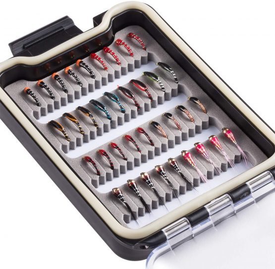 Bassdash Fly Fishing Lures Kit with Box Nymph Beadhead Wet Fishing Dry Flies for Trout Bass Salmon - Image 2