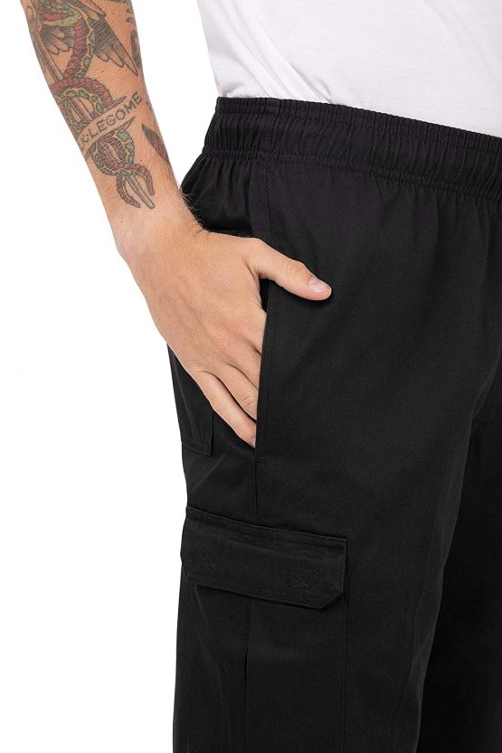 Chef Works B222-L Slim Fit Cargo Trousers, Large, Black - Image 4