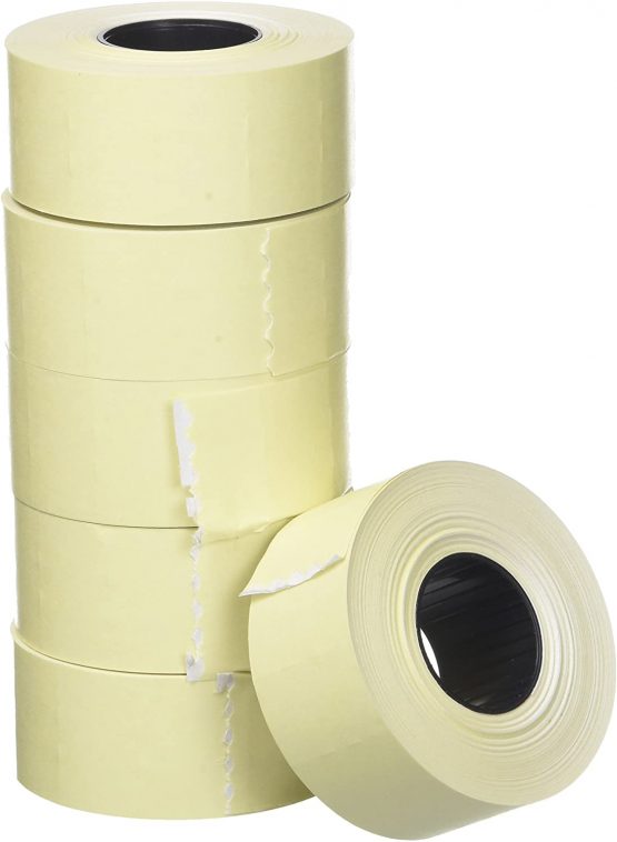 APLI 100917 Pack of 6 rolls for labeling machine, White