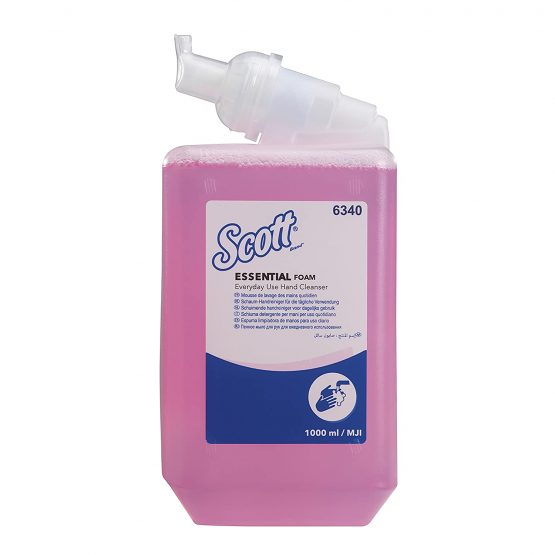 Scott Essential Foam Everyday Use Hand Wash 6340 - Scented Foaming Hand Soap - 6 x 1 Litre Pink Hand Wash Refills (6 Litre Total) - Image 3