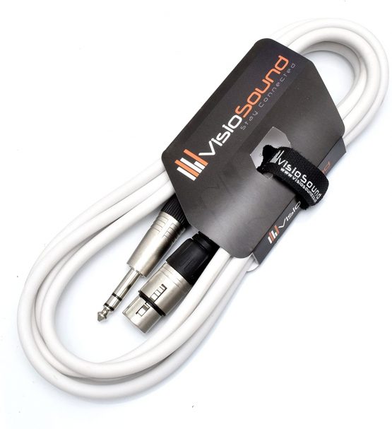 Female XLR to 6.35mm Stereo TRS Jack Lead/Balanced Signal/Audio Patch Cable