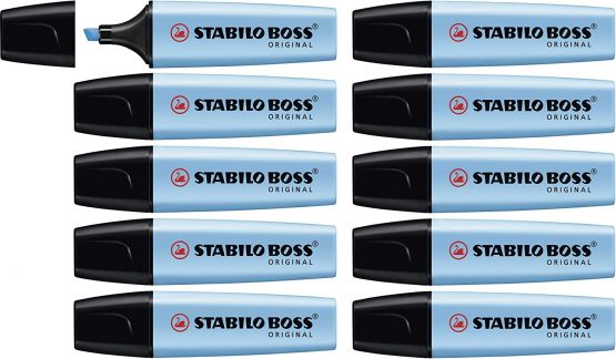 Highlighter - STABILO BOSS ORIGINAL Box of 10 Blue