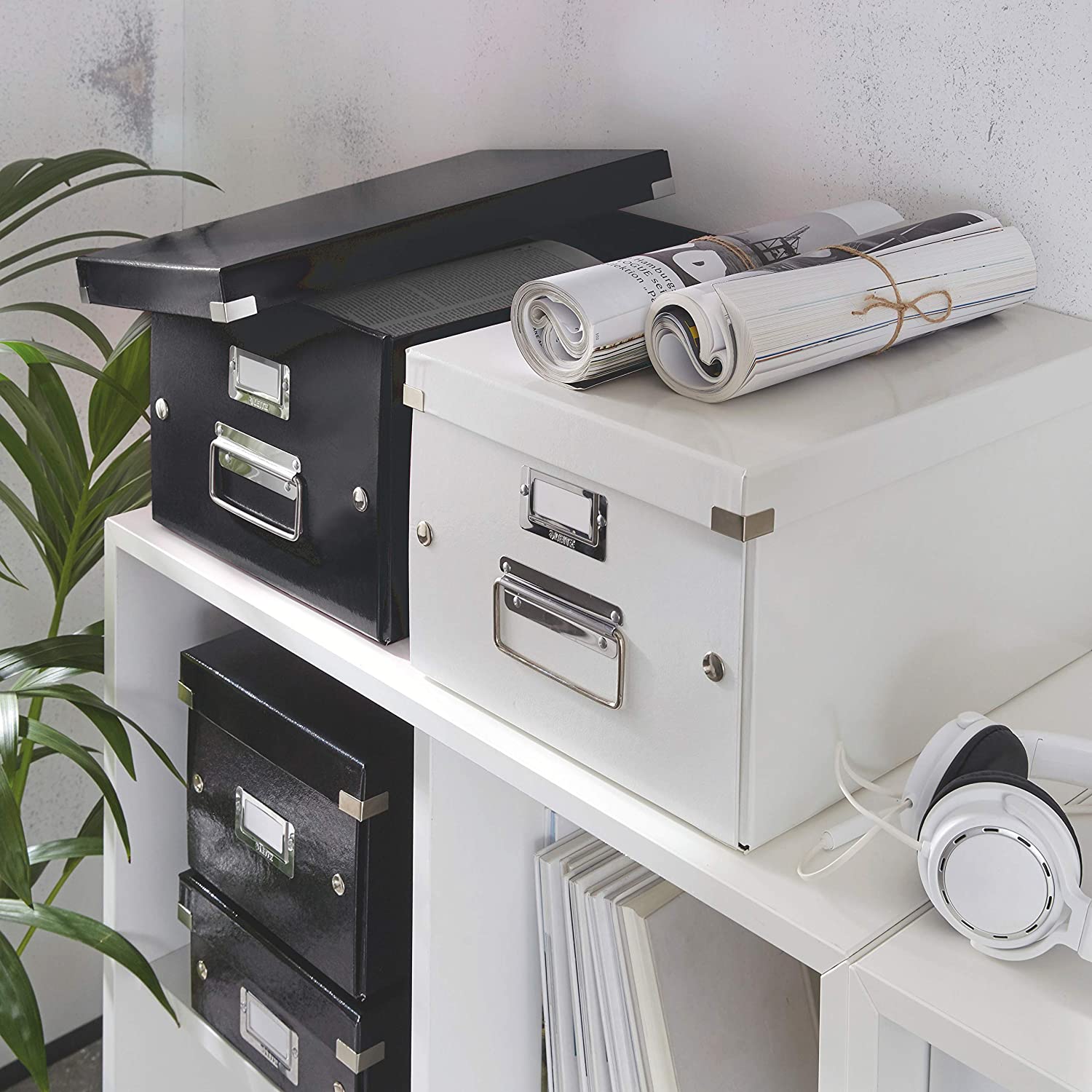 Leitz Organiser Box, Click and Store Range 60570095 - Small, Black - Image 2