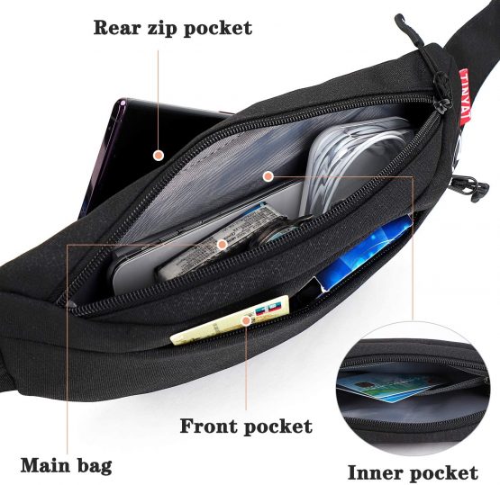 TINYAT Fanny Pack Waist Women Bum Bag Waterproof Sling Pocket Men Sport Running Hiking Walking Dog Travel Super Lightweight T2011B - Image 2