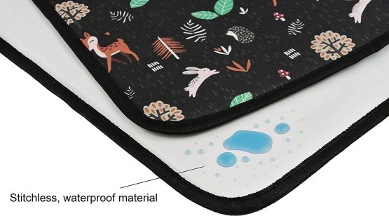 JollyEst® Foldable Travel Changing Mat | Extra Large 70cm x 55cm, Padded, Free Wet-Dry Bag - Image 3