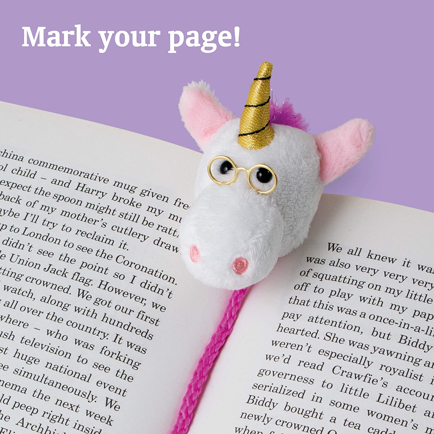 IF Book-Tails Bookmark - Unicorn, White - Image 4