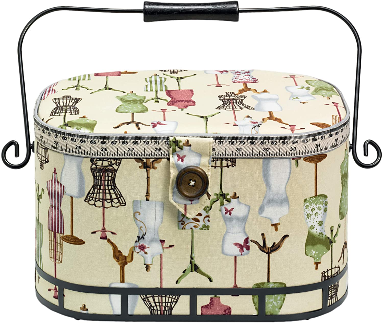 Prym - Large Dressform Sewing Basket - 1 Unit, Black, White, 30x20.5x19 cm - Image 4