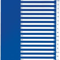 Leitz A4 A-Z Index, Heavy Duty Plastic and Cardboard, Blue/White