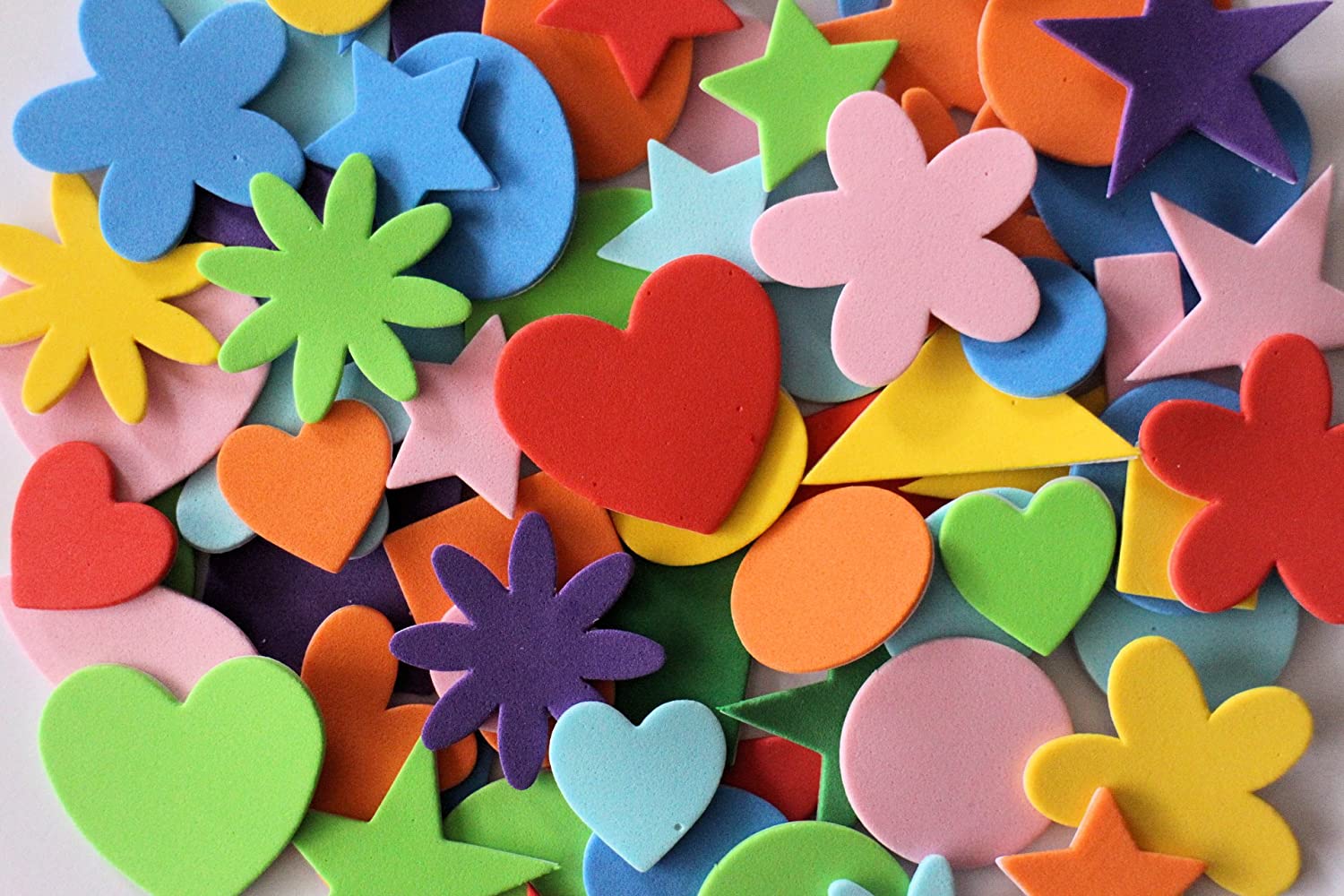 Kids B Crafty 180 Self-Adhesive Craft Foam Stickers, Kids Stickers, Assorted Shapes and Colours - Image 2