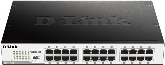 D-Link DGS-1024D 24‑Port Gigabit Unmanaged Desktop Switch, Hub, Internet Splitter, Metal, Fanless, Plug and Play - UK Model - Image 2