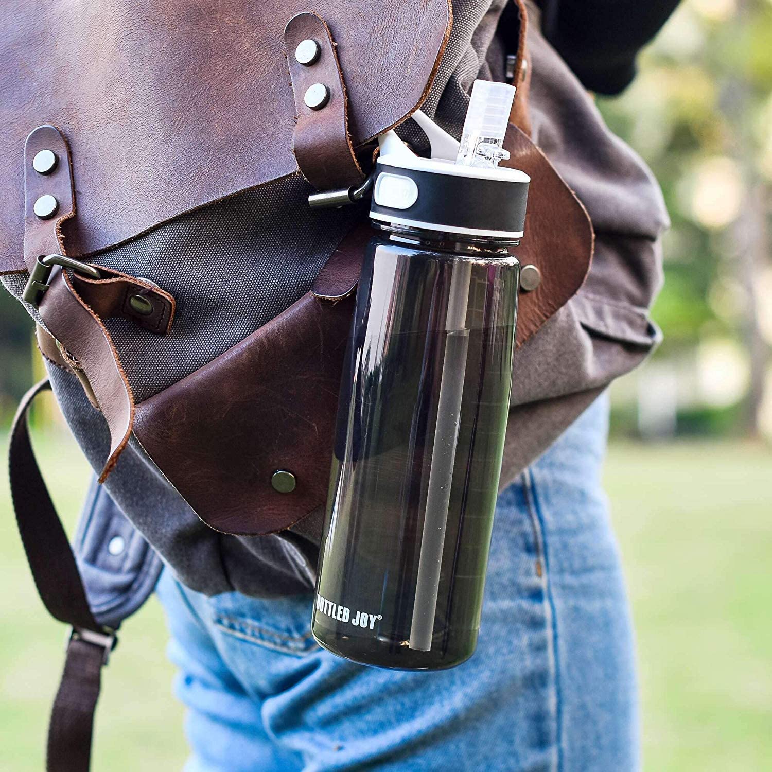 VENNERLI Water Bottle with Straw and Time Marking - Image 2