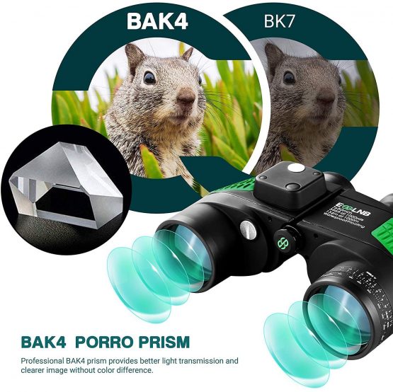 ESSLNB Marine Binoculars 7X50 Military Binoculars BAK4 Prism with Rangefinder Compass Strap and Bag 100% IPX7 Waterproof For Hunting Bird Watching Boating - Image 3