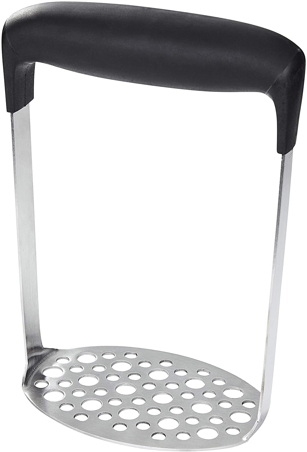 Judge Kitchen Softgrip Horizontal Handle Potato Masher 18cm Tall for Deep Saucepans Dishwasher Safe, Steel