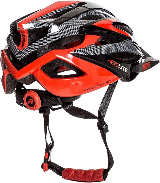 AWE AeroLite Men's Bicycle Helmet - Black/Red, Size 58-61 - Image 3