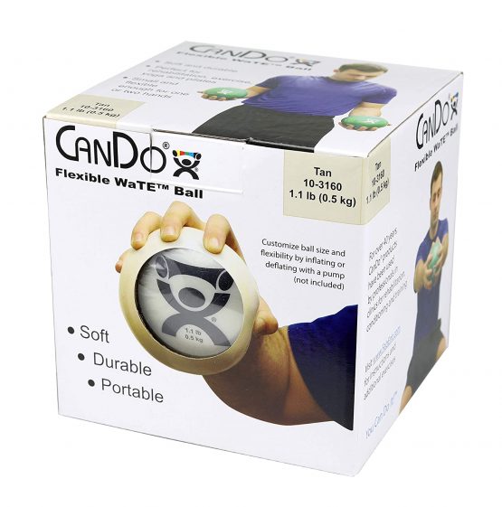 Small exercise ball - Cando® weight ball, beige, 0.5 kg
