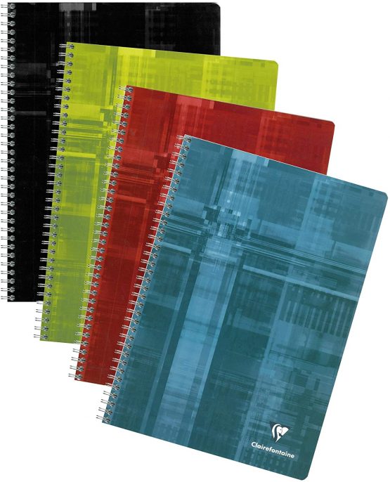 Clairefontaine Wirebound Notebooks, A4, Squared, 90 g, 112 Sheets - Random Colour