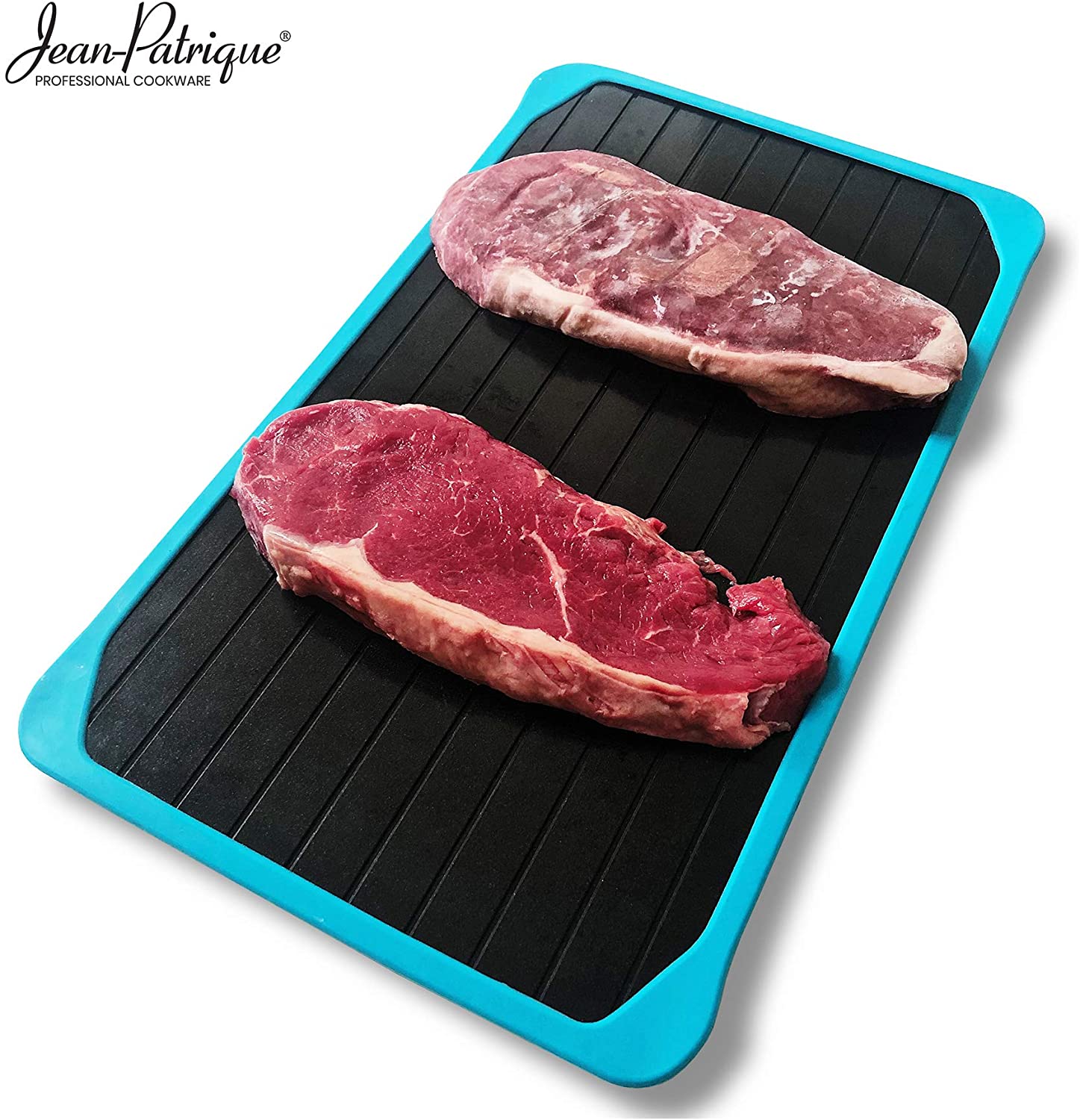 Thawing Defrosting Tray - A Defrosting Meat Tray Constructed From Cast Aluminium by Jean Patrique, Black, 13.7 x 8.1 x 0.1 cm