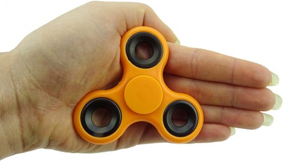 Christmas Concepts® - Exclusive Fidget Hand Spinner - Stress Reducer, Stress Relief, Autism - ORANGE WITH BLACK RINGS - Image 3
