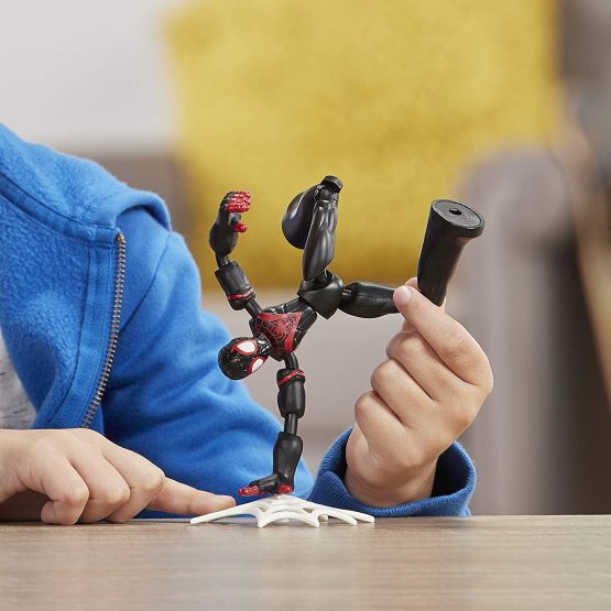 Marvel Spider-Man Bend and Flex Miles Morales Action Figure Toy, 15-cm Flexible Figure, Includes Web Accessory, For Children Aged 6 and Up - Image 4