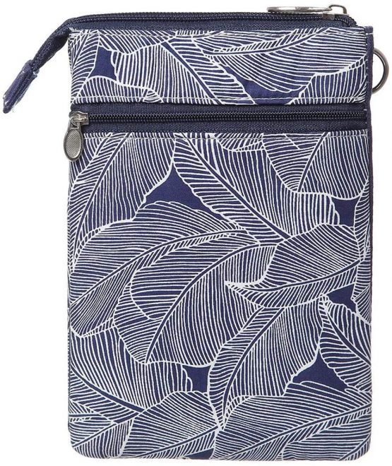 LassZone Canvas Cute Crossbody Handbags Cell Phone Purse Wallet Leaves Pattern Small Change Pouch Bags for Women Girls - Image 2
