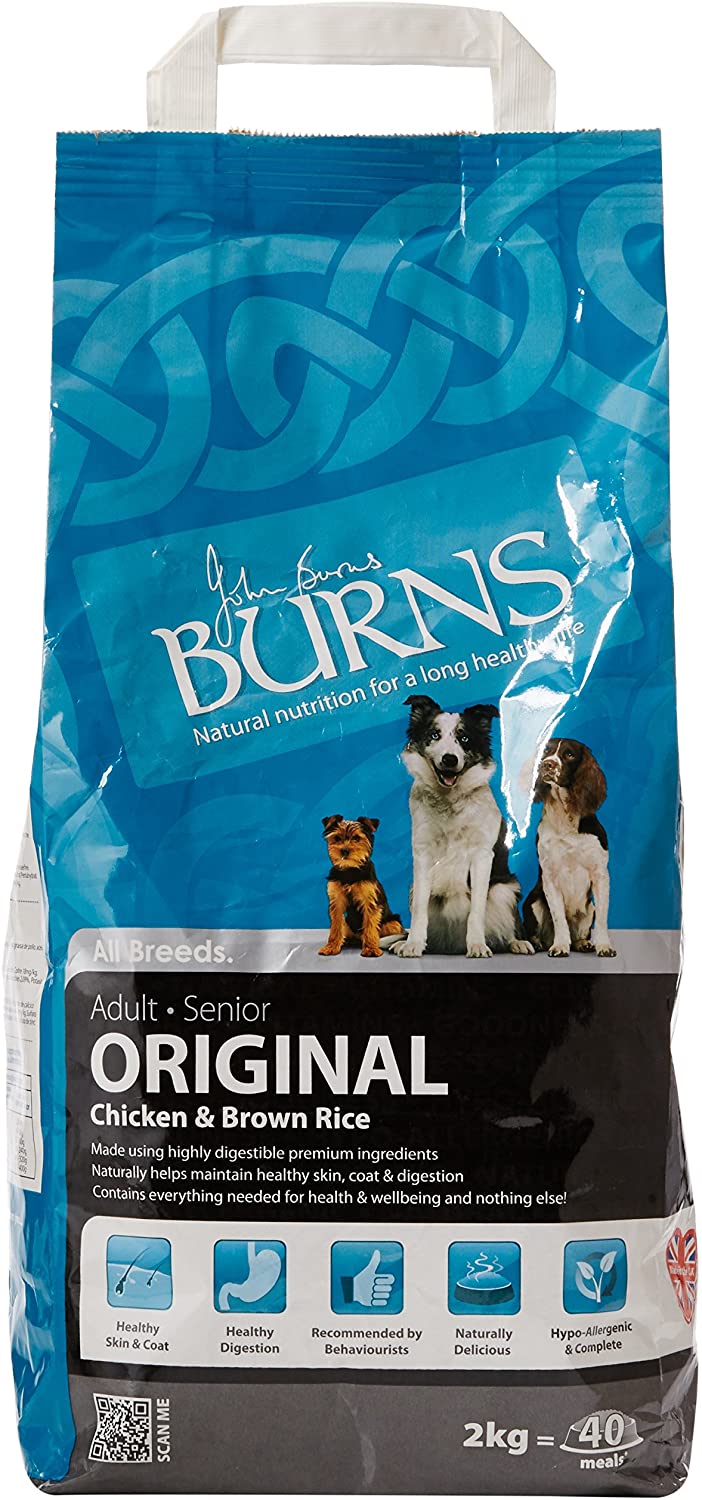 Burns Pet Nutrition Hypoallergenic Complete Dry Dog Food Adult and Senior Dog Original Chicken and Brown Rice 2 kg