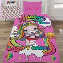Poopsie Unicorn Surprise Duvet Cover Set For Kids Single Bed, Bedding Set For Children Includes Pillow Case, Reversible Two Sided Design Rainbow Surprise, Unicorn Gifts For Girls & Boys