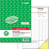 Sigel SD130 invoices for Small Businesses, carbonless Copying Pack of 1