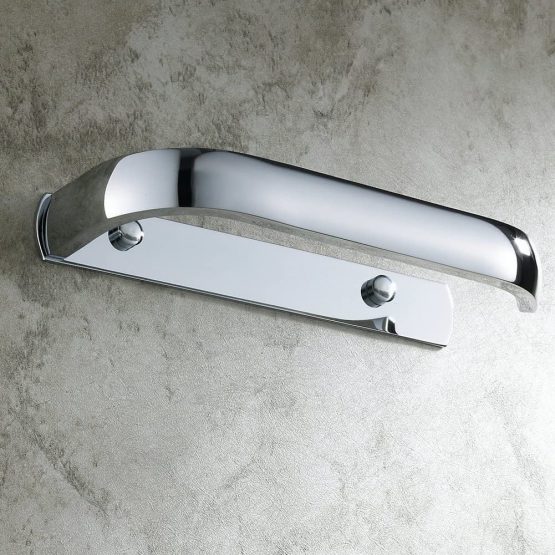 Aothpher Modern Wall Mounted Brass Toilet Roll Paper Holder Bathroom Tissue Rack Chrome Finish - Image 3