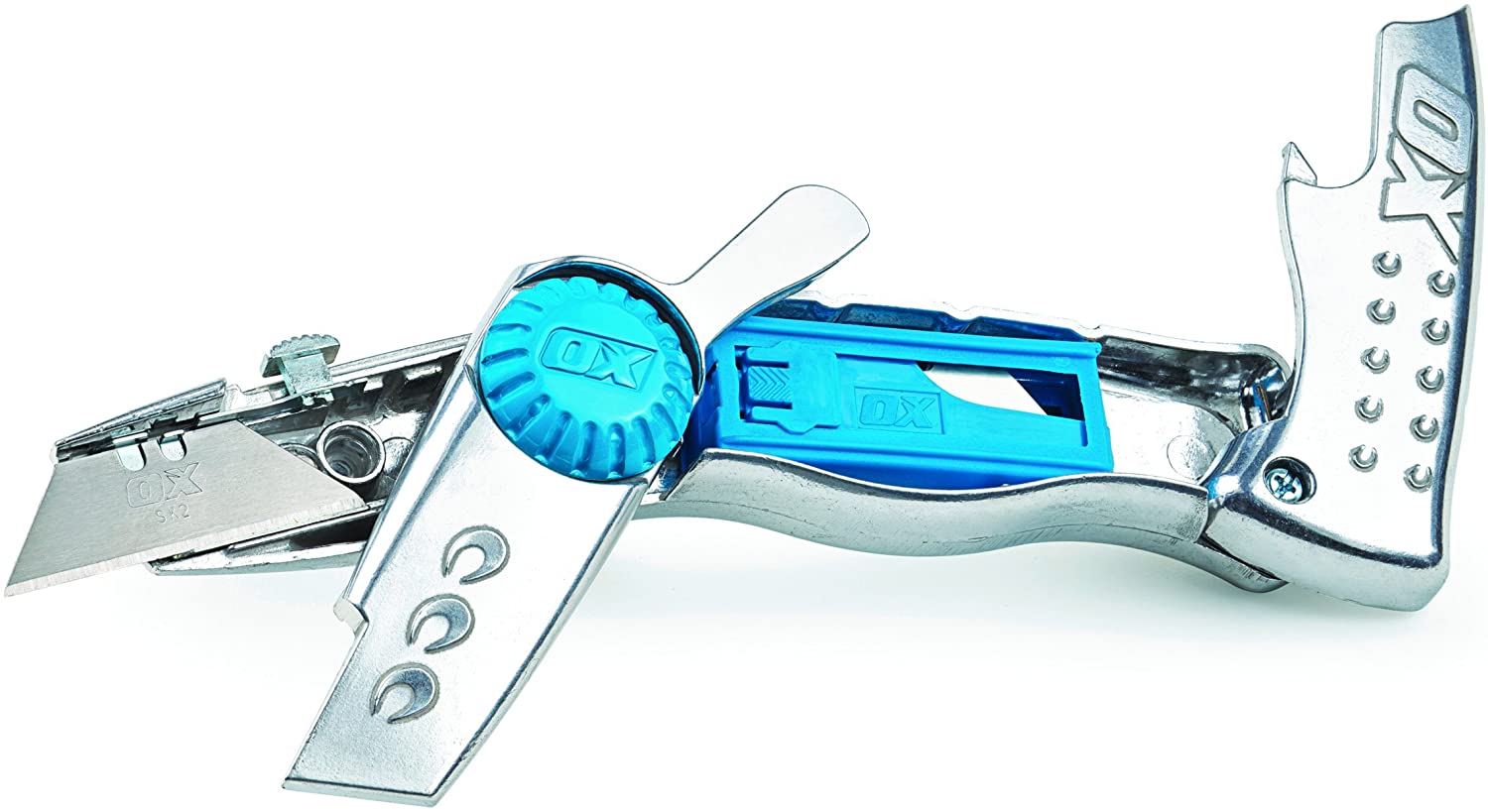 OX Pro Heavy Duty Retractable Knife, Silver - Image 2