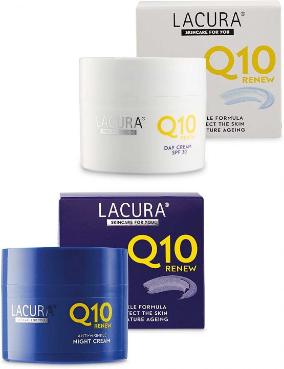 Aldi Lacura Q10 Renew Moisturising Face Creams Night plus Day SPF 20 Anti Wrinkle Anti Aging 50 millilitre