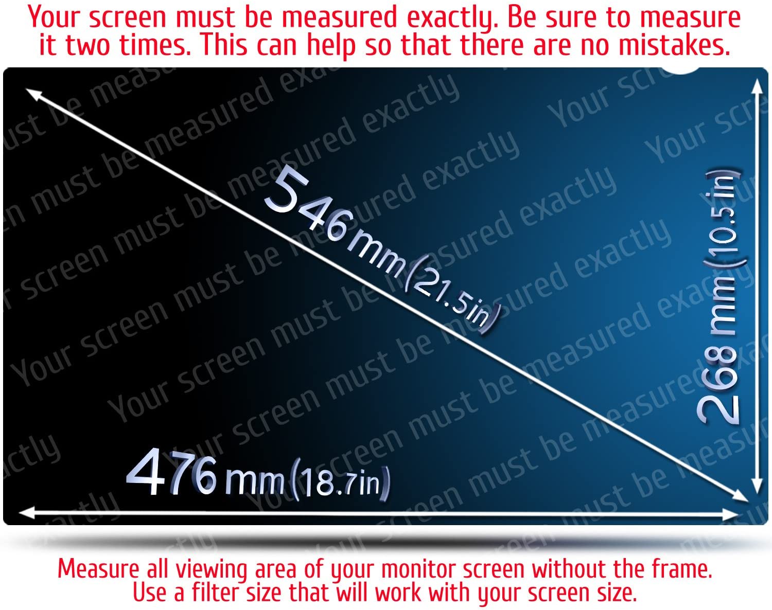 VINTEZ 21.5 Inch 16:9 Privacy Screen for Computer Monitor and Laptop - Image 2